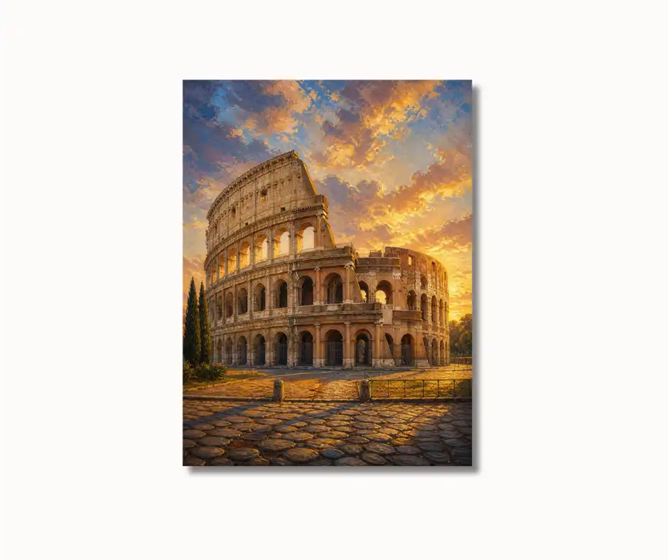 Alkony a Colosseumnál - Vászonkép