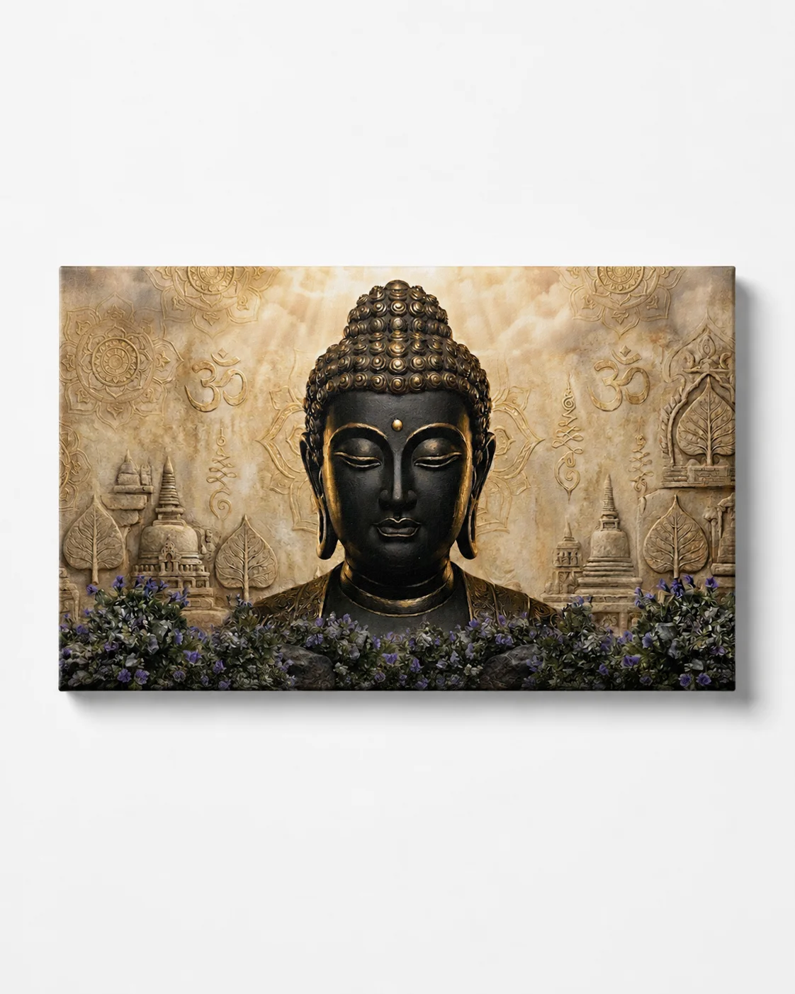 Arany Mandalamintás Buddha - Prémium Vászonkép