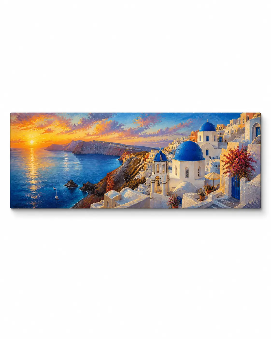 Santorini Ébredése -Vászonkép