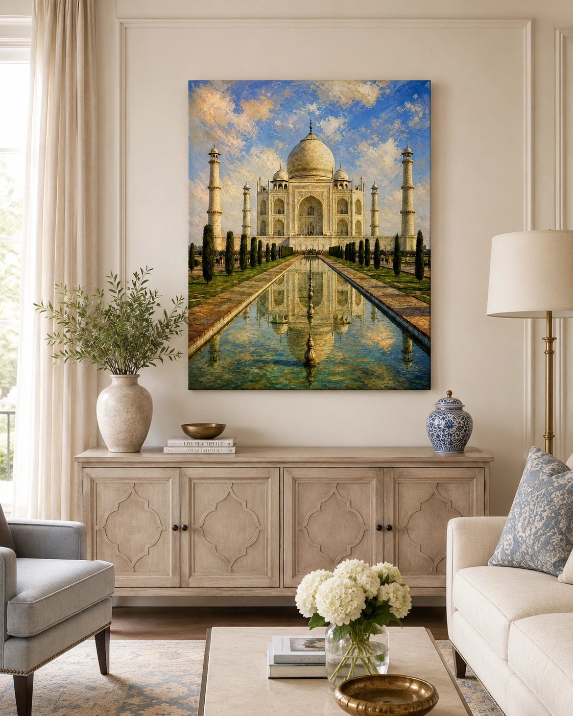 Taj Mahal a Szív Palotája - Vászonkép enteriőrben